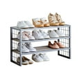 thumbnail image 1 of Better Homes & Gardens Farmhouse 3 Tier Shoe Rack, Gray, 30IN Wx 12 IN Dx 18IN H, Holds up to 12 Pairs, 1 of 5
