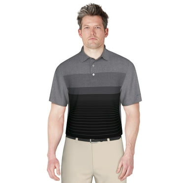 Ben Hogan Men's and Big Men’s Striped Ombre Golf Polo Shirt, up to Size 5XL