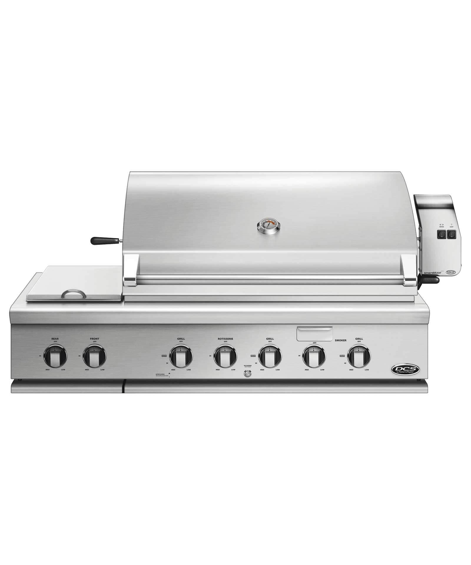 BH148RSL 48 Traditional Built-In Liquid Propane Grill with 3 Stainless Steel Burners 1 Smoker Tray Rotisserie 2 Side Burners 1115 sq. in. Cooking Surface and Drip Pan in Stainless Steel - image 1 of 2