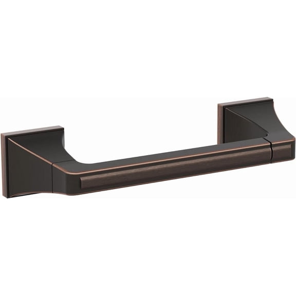 BH36021ORB | Oil Rubbed Bronze Pivoting Double Post Toilet Paper Holder | 7 inch (178 mm) Center to Center | Mulholland | Bath Tissue Holder | Bathroom Hardware | Bath Accessories