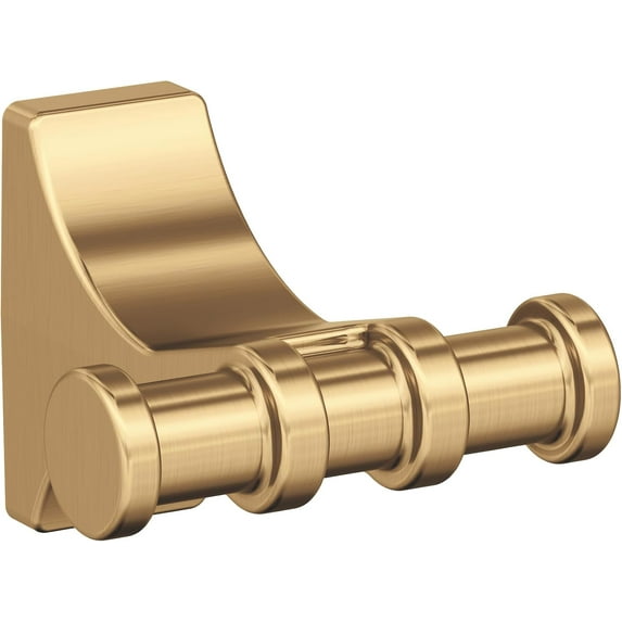 BH36050CZ | Champagne Bronze Double Robe Hook | 2-15/16 in. (75 mm) Length Towel Holder | Davenport | Towel Hook for Bathroom | Bathroom Hardware | Bath Accessories