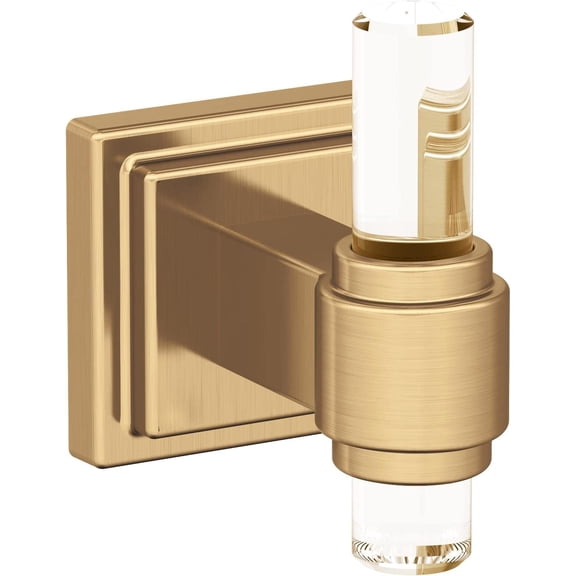 BH36060CCZ | Clear/Champagne Bronze Single Robe Hook | 2-15/16 in. (75 mm) Length Towel Holder | Glacio | Towel Hook for Bathroom | Bathroom Hardware | Bath Accessories