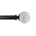 thumbnail image 1 of Better Homes & Gardens 1" Matte Black and Clear Twisted Sphere Adjustable Single Curtain Rod, 32-120", 1 of 7