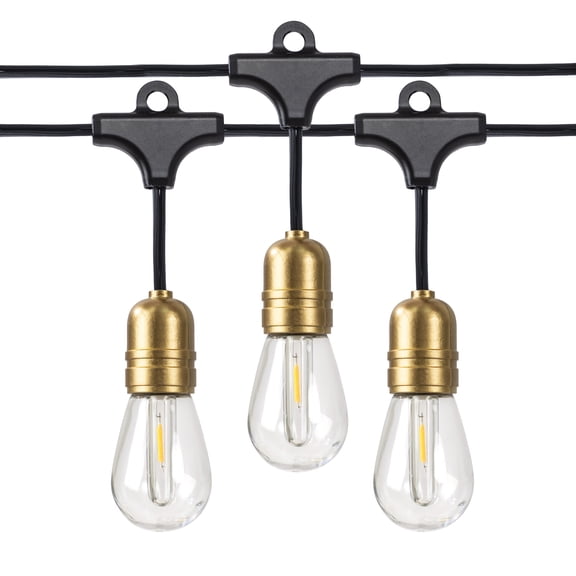 Better Homes & Gardens 10-Light Plug-in Gold Edison Outdoor String Lights