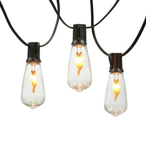 Better Homes & Gardens 10-Count Flickering Flame LED Outdoor Edison String Lights