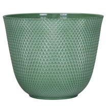 The HC Companies Sedona Fioriera Auto-Irrigante In Plastica – Colore Seafoam, Finitura Opaca, Resistente Ai Raggi UV – Ideale Per Piante Da Interno/Esterno