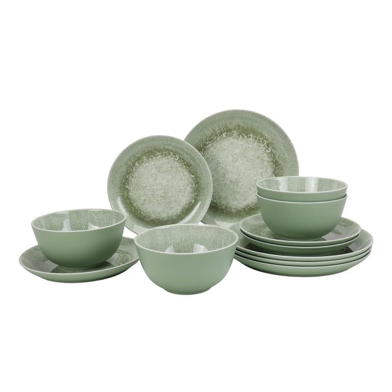 Better Homes & Gardens 12-Piece Reactive Green Reusable Dishwasher