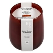 Better Homes & Gardens Intense Red Lava Citrus Scented Wooden 1-Wick Glass Jar Candle 14.5oz