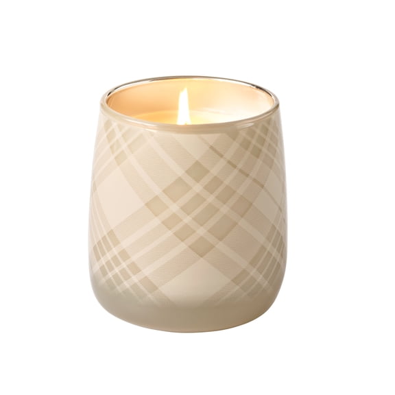 Better Homes & Gardens 14.5 oz Plaid Glass Jar Candle, Intense Cozy Home