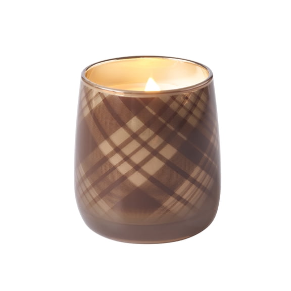 Better Homes & Gardens Intense Warm Leathered Amber Wooden 1-Wick Glass Jar Candle 14.5oz.