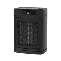 Better Homes & Gardens 1500W Digital Ceramic Heater with ALCI Plug, Black