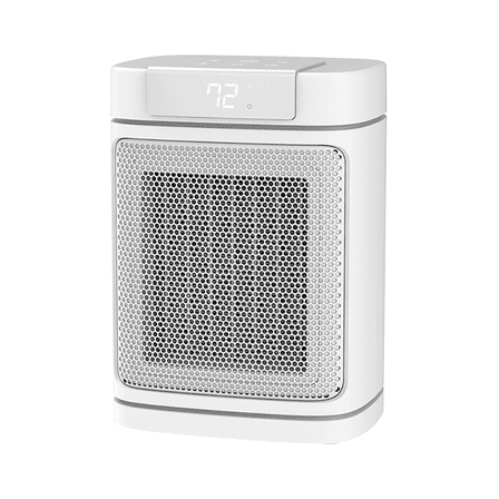 Better Homes & Gardens 1500W Electric Digital Ceramic Heater with ALCI Plug, White