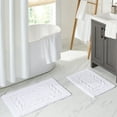 thumbnail image 1 of Better Homes & Gardens Cotton Winter Seasonal Christmas Cable Knit Border 2 Piece Bath Rug Set, White, 17" x 24" & 20" x 30", 1 of 11
