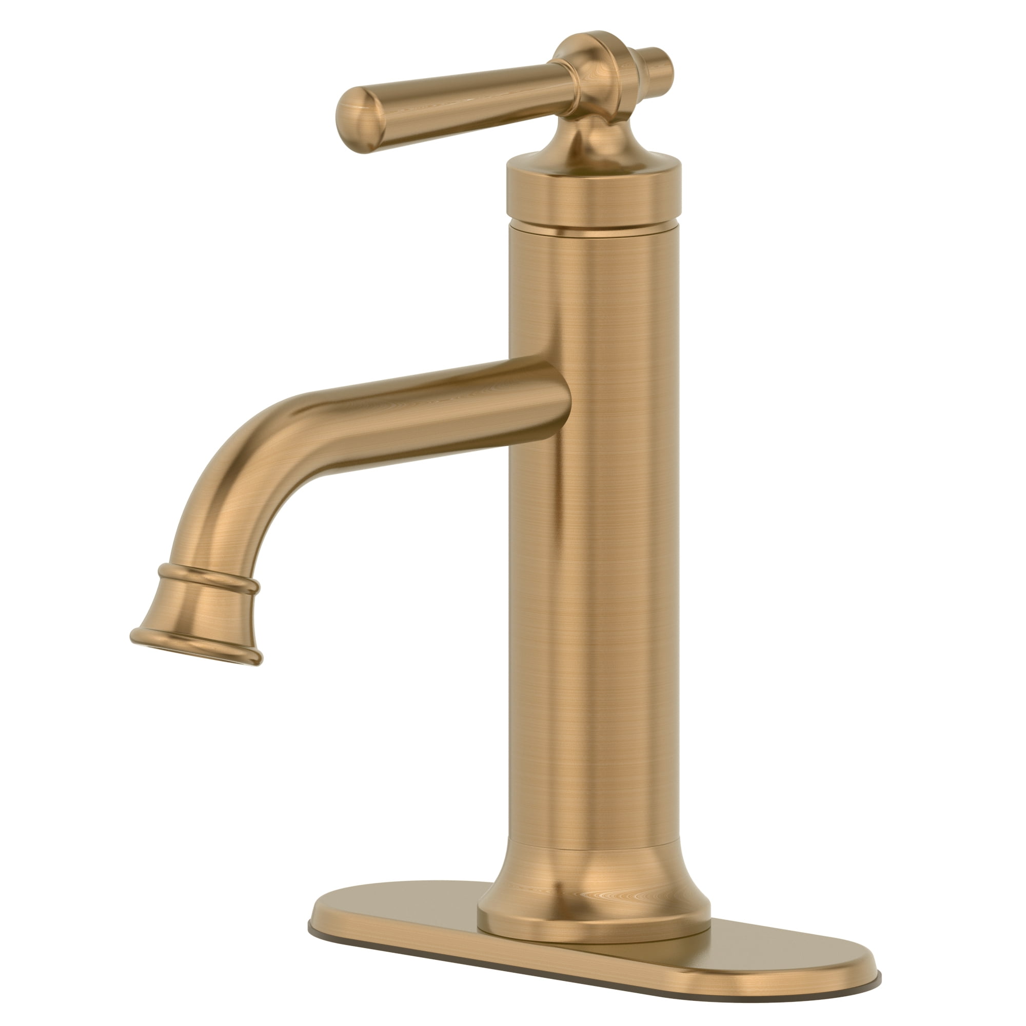 Better Homes & Gardens Modern Heirloom Single Handle Bathroom Faucet in Heritage Gold