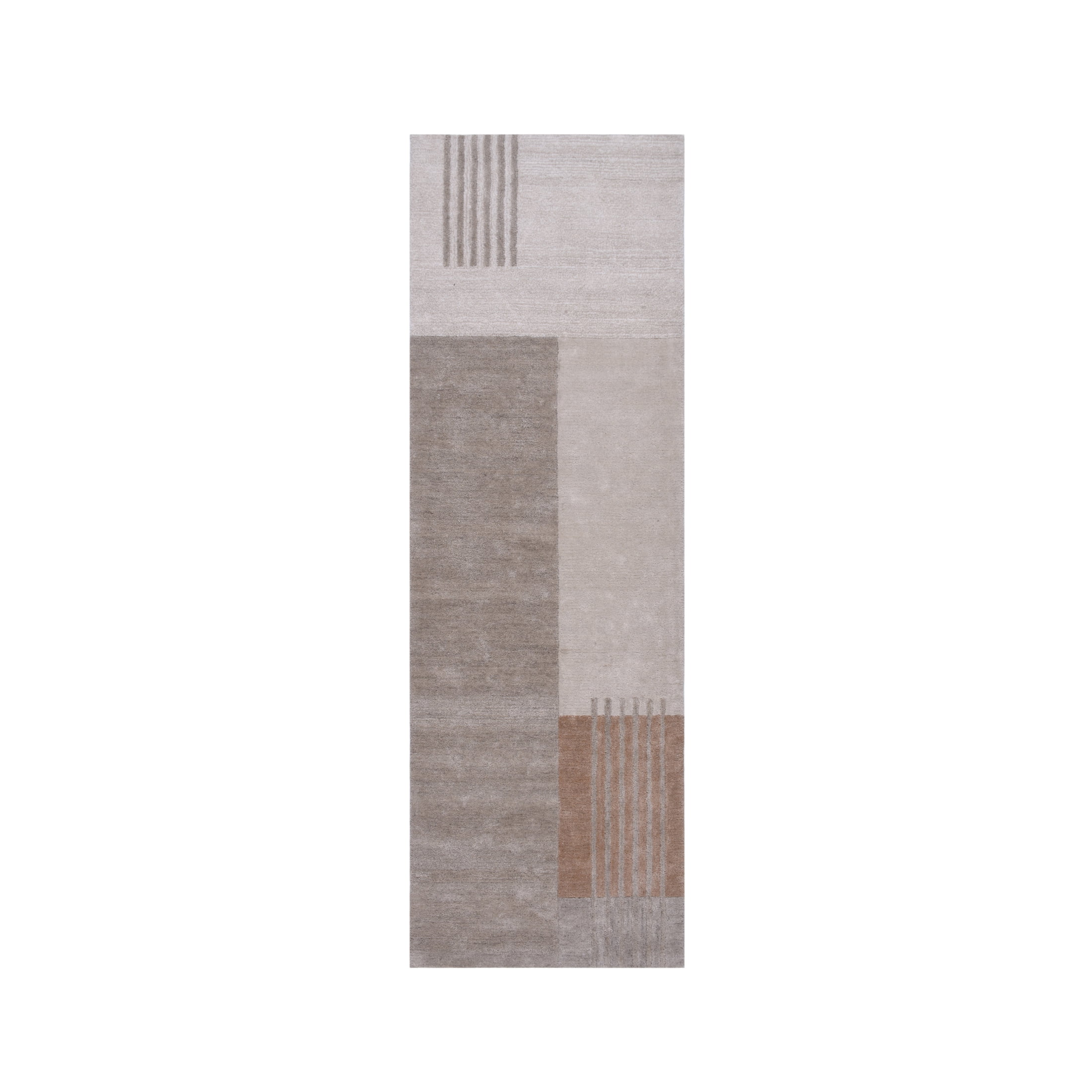 Better Homes & Gardens 2.5' x 8' Asher Patchwork Color Block Runner Rug, Beige