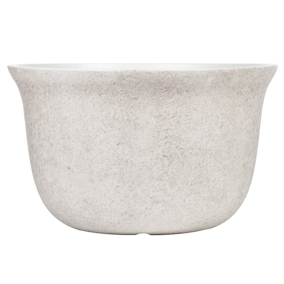 Better Homes & Gardens 20 inch Carmen Planter Gypsum Plant Pot Bowl Shape with Modern Design for Indoor Outdoor Plant