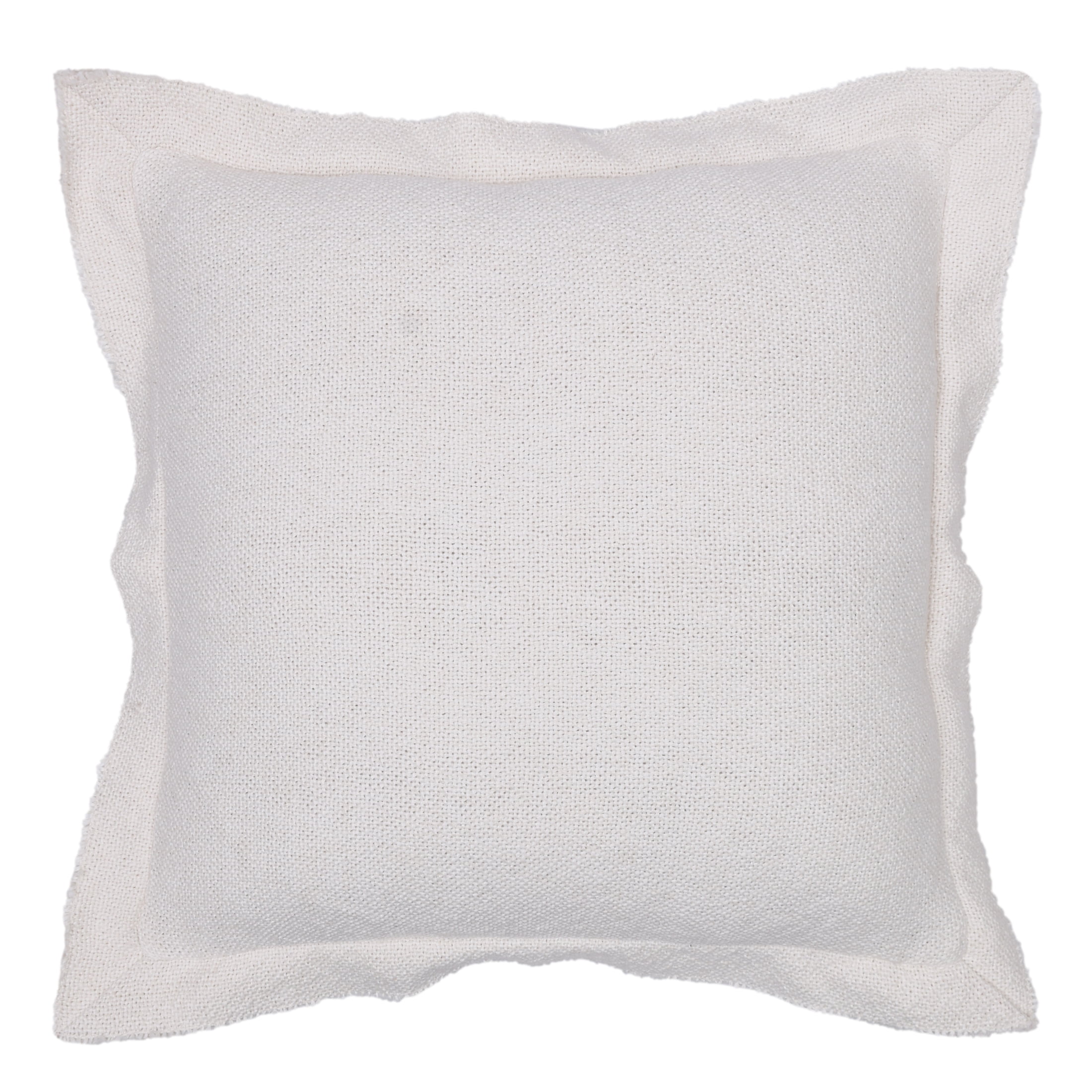 Better Homes & Gardens 20" x 20" Blake Bi-Flange Throw Pillow Cover, Vanilla Dream