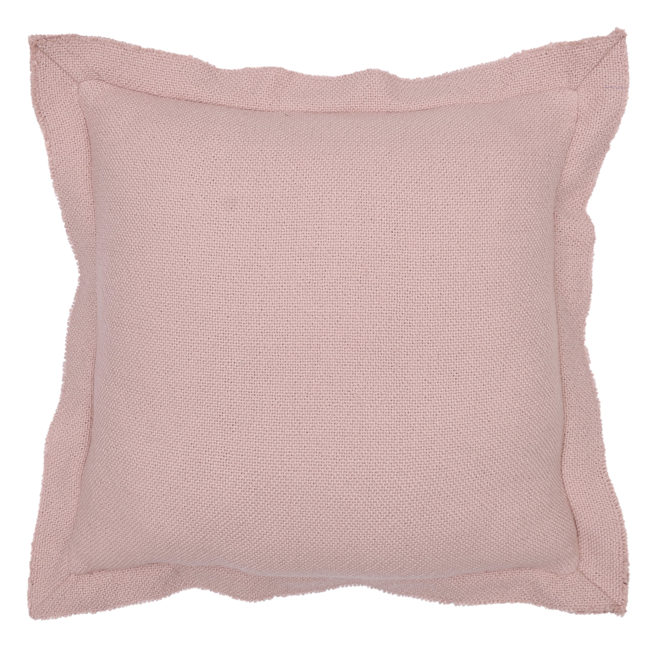 Better Homes & Gardens 20" x 20" Blake Bi-Flange Throw Pillow Cover, Antique Blush