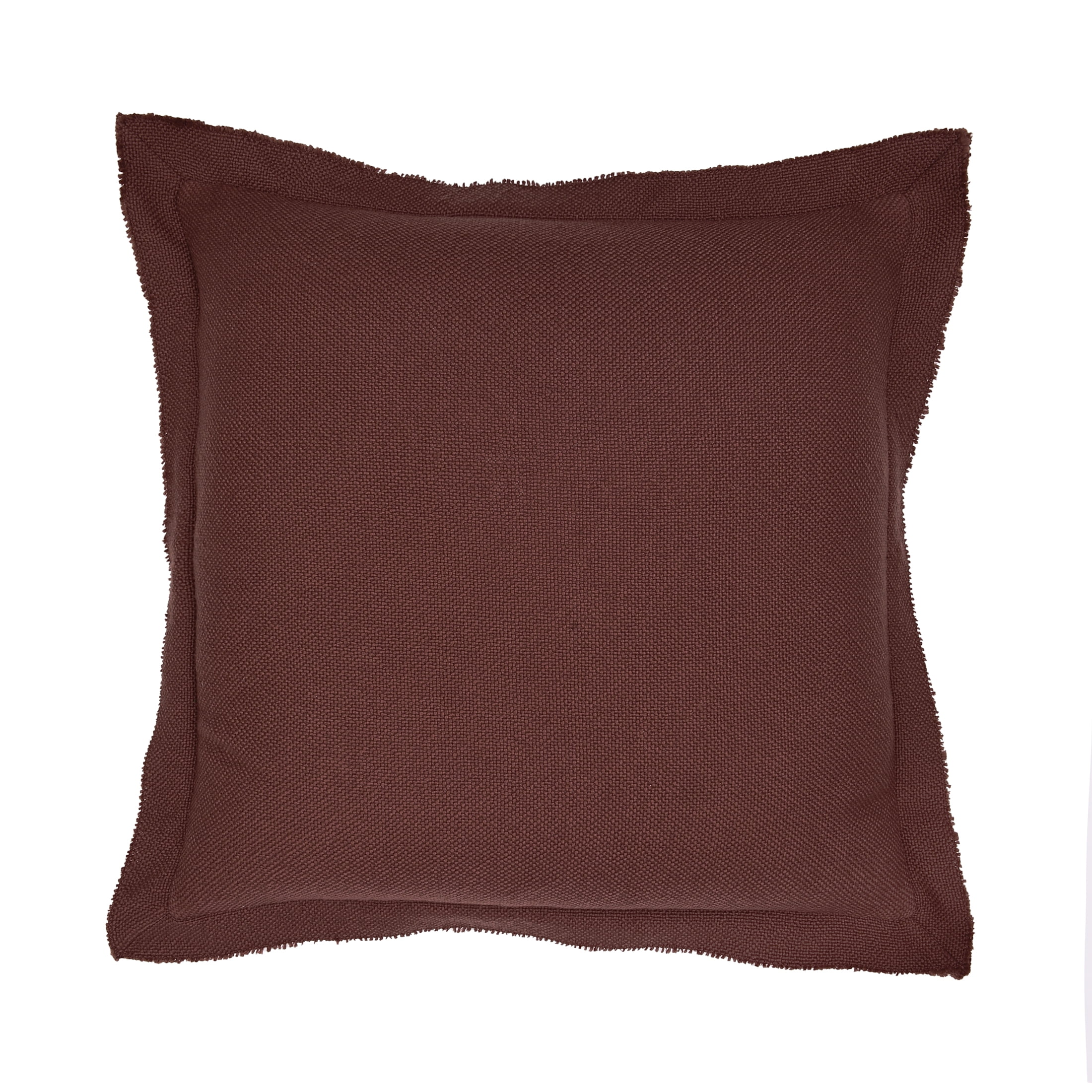Better Homes & Gardens 20" x 20" Blake Bi-Flange Throw Pillow Cover, Rich Cocoa
