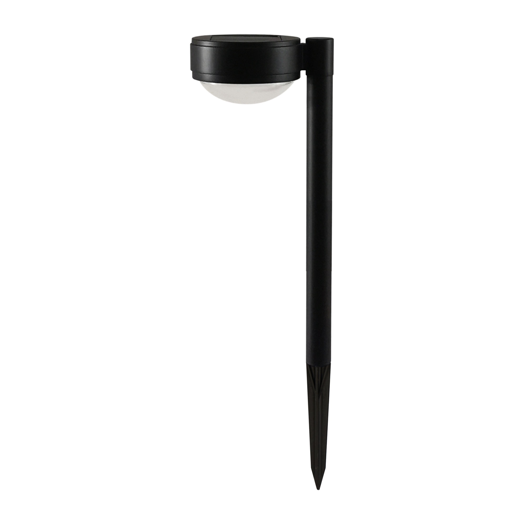 Better Homes & Gardens Solar Powered Black Dome Downlight Walkway and Landscape Light, 20 Lumens