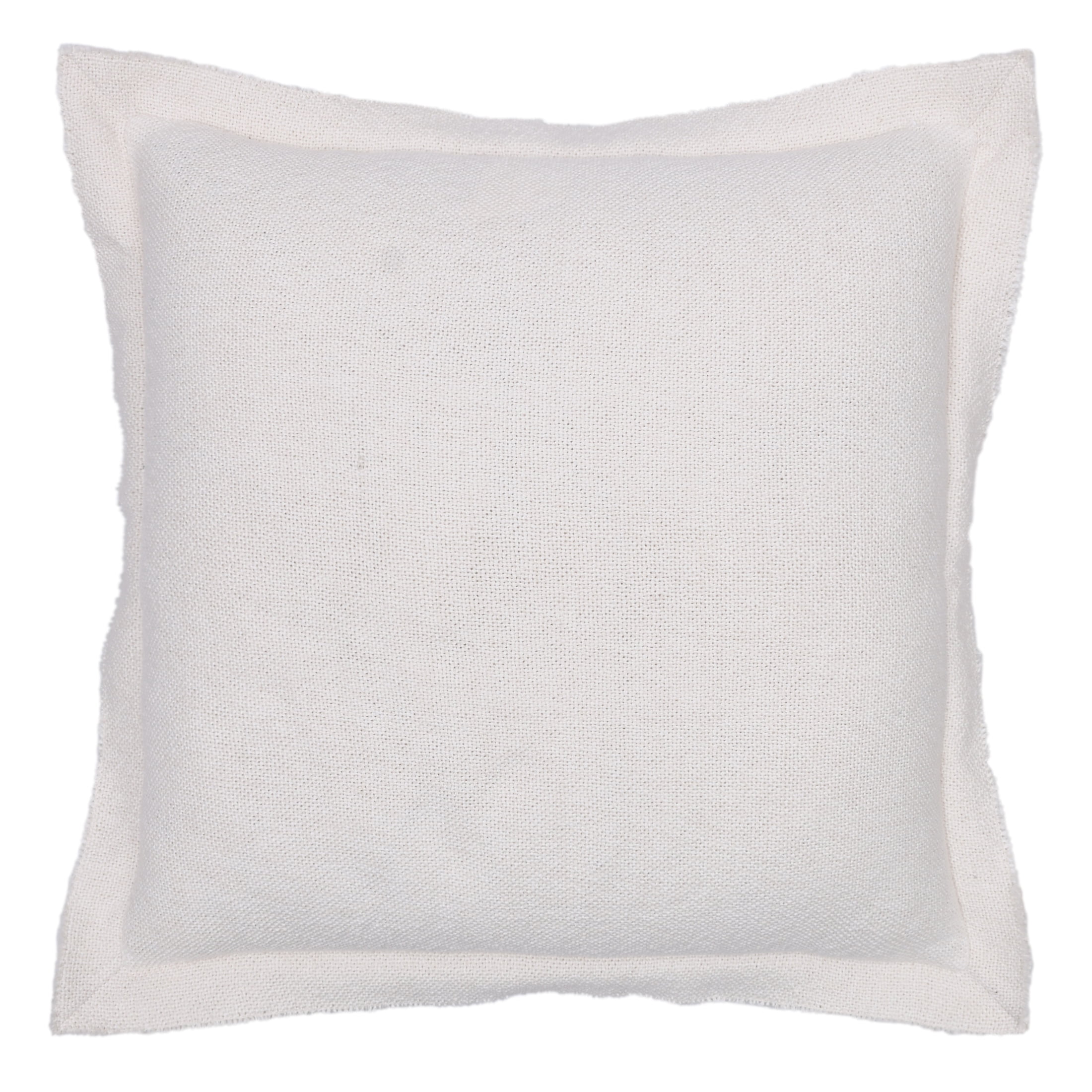 Better Homes & Gardens 24" x 24" Blake Bi-Flange Throw Pillow Cover, Vanilla Dream