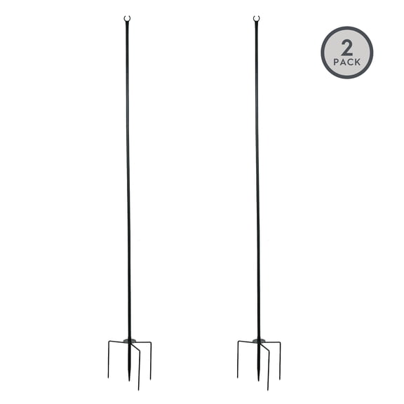 Better Homes & Gardens 2-Pack Adjustable Height String Light Pole Stakes for Outdoor Use