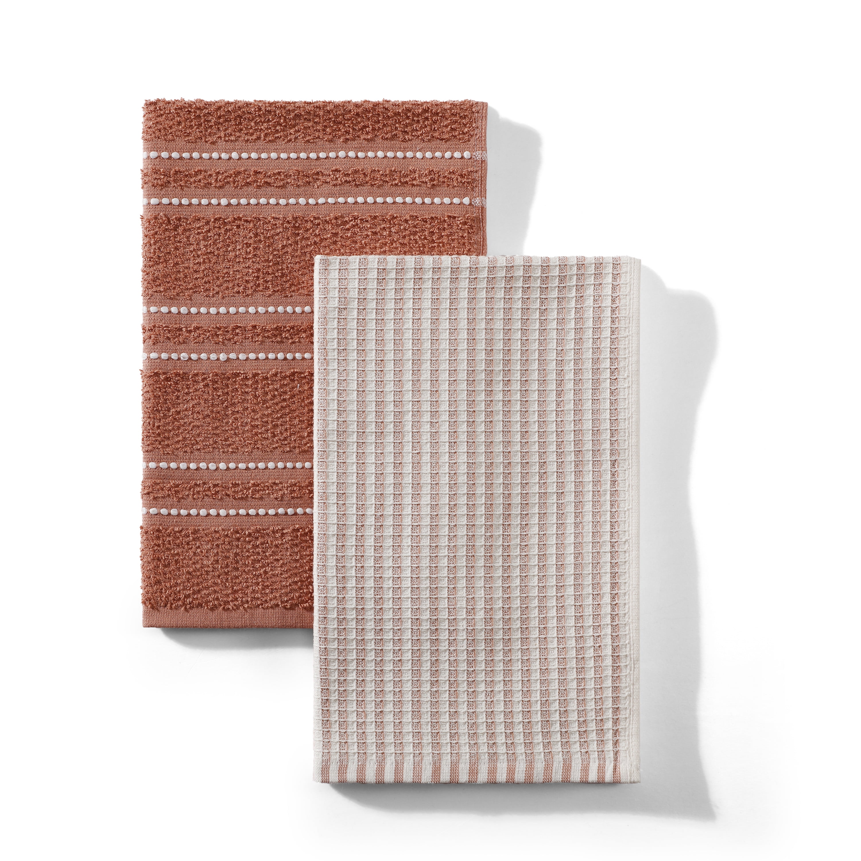 Better Homes & Gardens Terracotta Clay Waffle Kitchen Towel 2 Pack