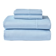 Better Homes & Gardens 4-Piece 300 Thread Count Blue Drop Cotton Sateen Bed Sheet Set, King