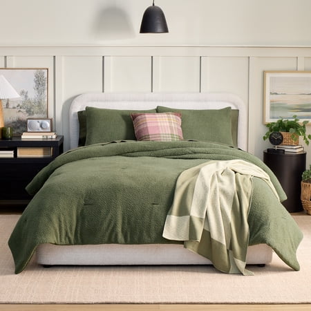 Better Homes & Gardens 3-Piece Cypress Tree Cozy Knit Comforter Set, Full/Queen