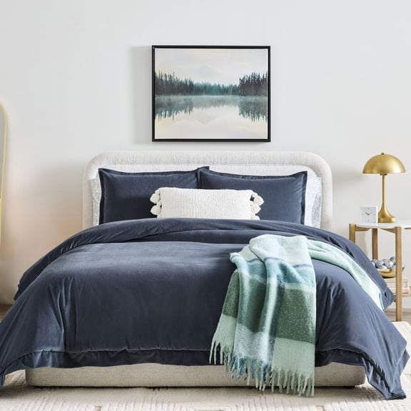 Better Homes & Gardens King Comforter Set, Heavy Weight Warmth, 3-Piece, Grey Stone Matte Velvet