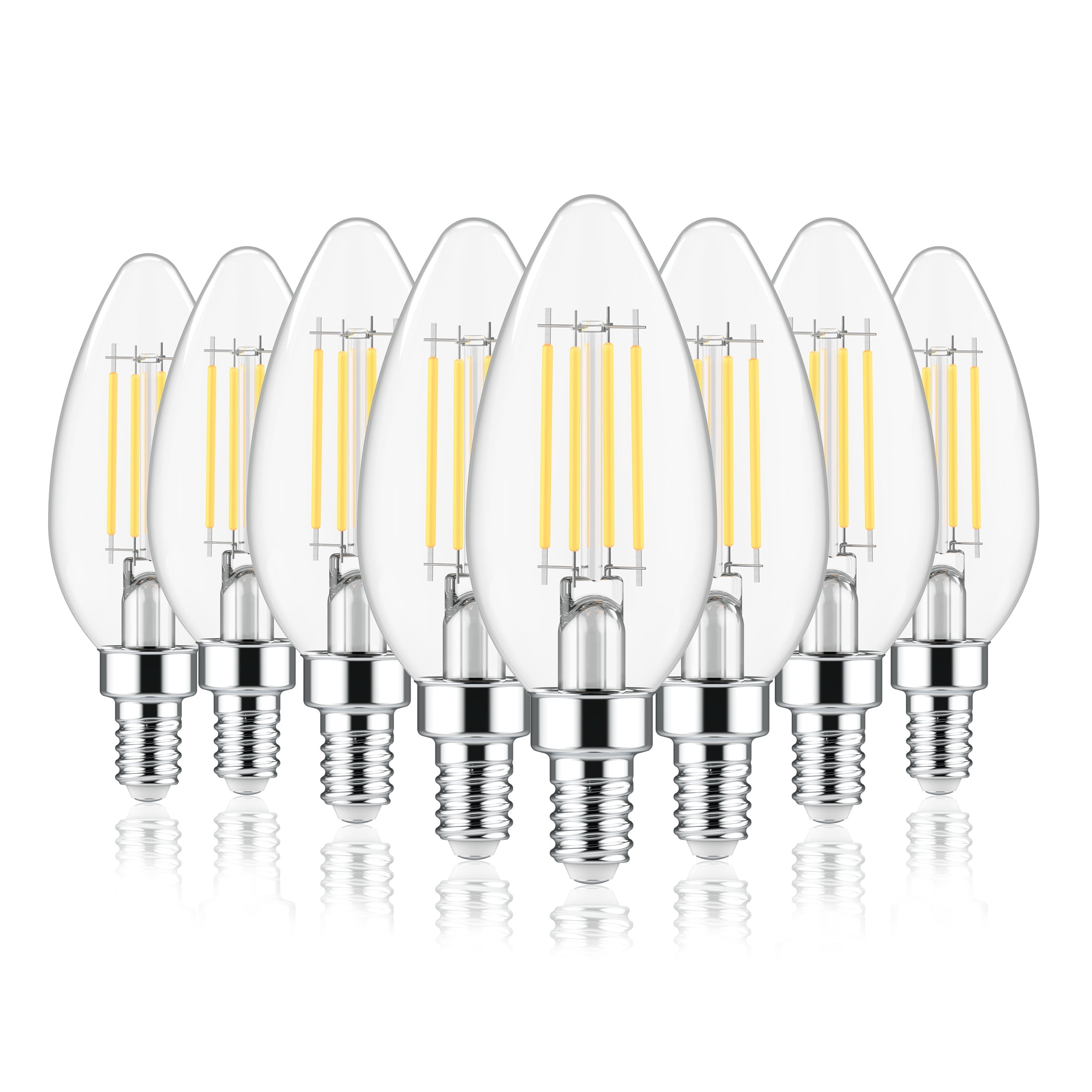 BHG 4.5W LED Decorative Candelabra Light Bulb, 60W Eqv, E12 Small Base