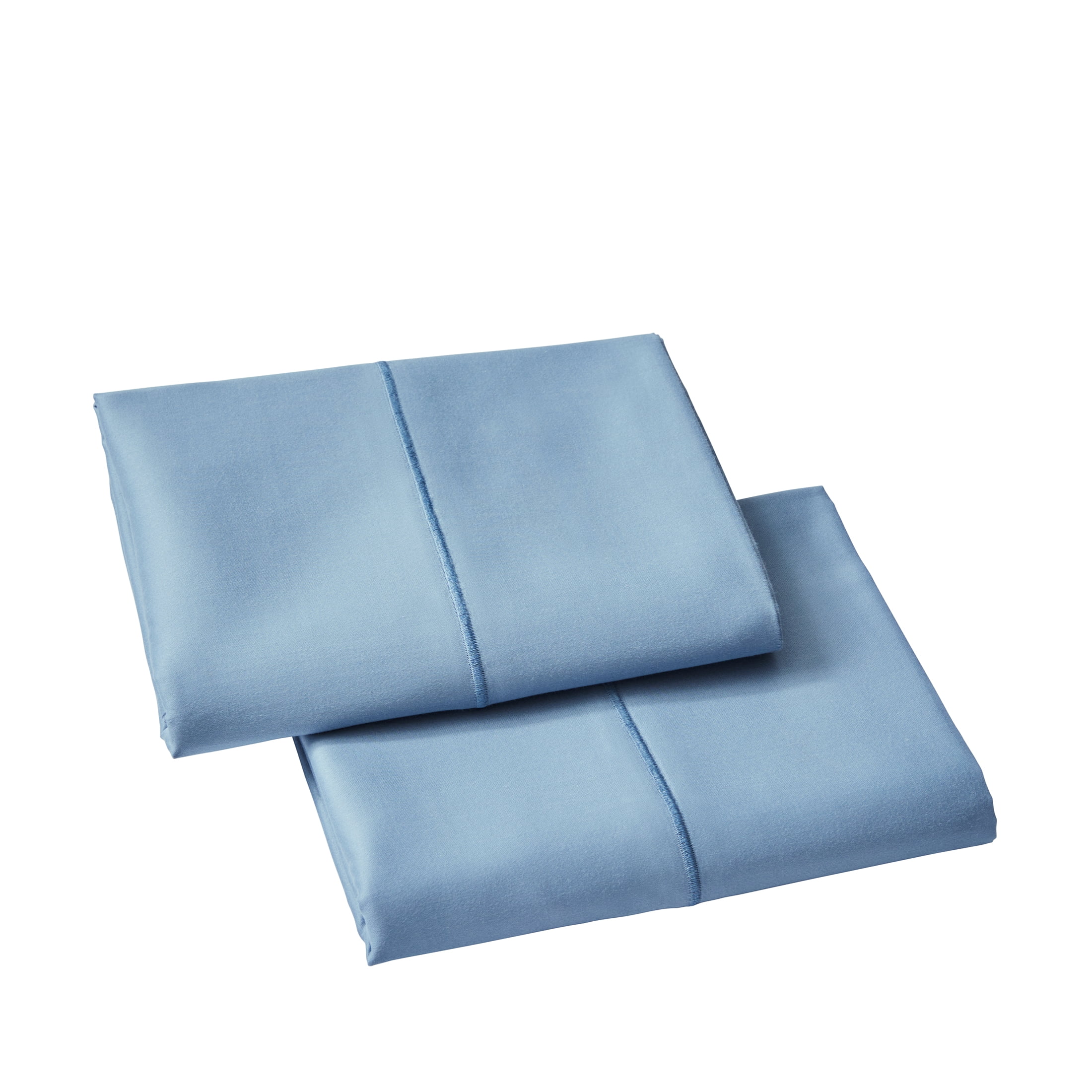 Better Homes & Gardens 2-Piece 100% Cotton 400 Thread Count Blue Silver Performance Pillowcase Set, Standard/Queen