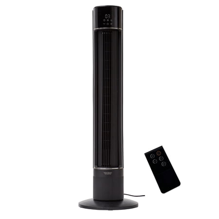 Better Homes & Gardens 40-Inch Tower Fan with LED Display and 3-Speed Settings, Remote, Black, BHS2803696724BV
