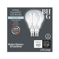 thumbnail image 1 of BHG 40W A15 LED Light Bulb, Spiral, Daylight, Vintage, Candelabra Base, 2 Pack, 1 of 5