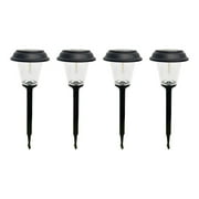Better Homes & Gardens Elijah Solar Powered Black Landscape Filament LED Pathway Light, 20 Lumens, 4 pack