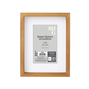 Better Homes & Gardens 4 x 6 Wood Ledge Picture Frame, Tabletop or Wall Mountable