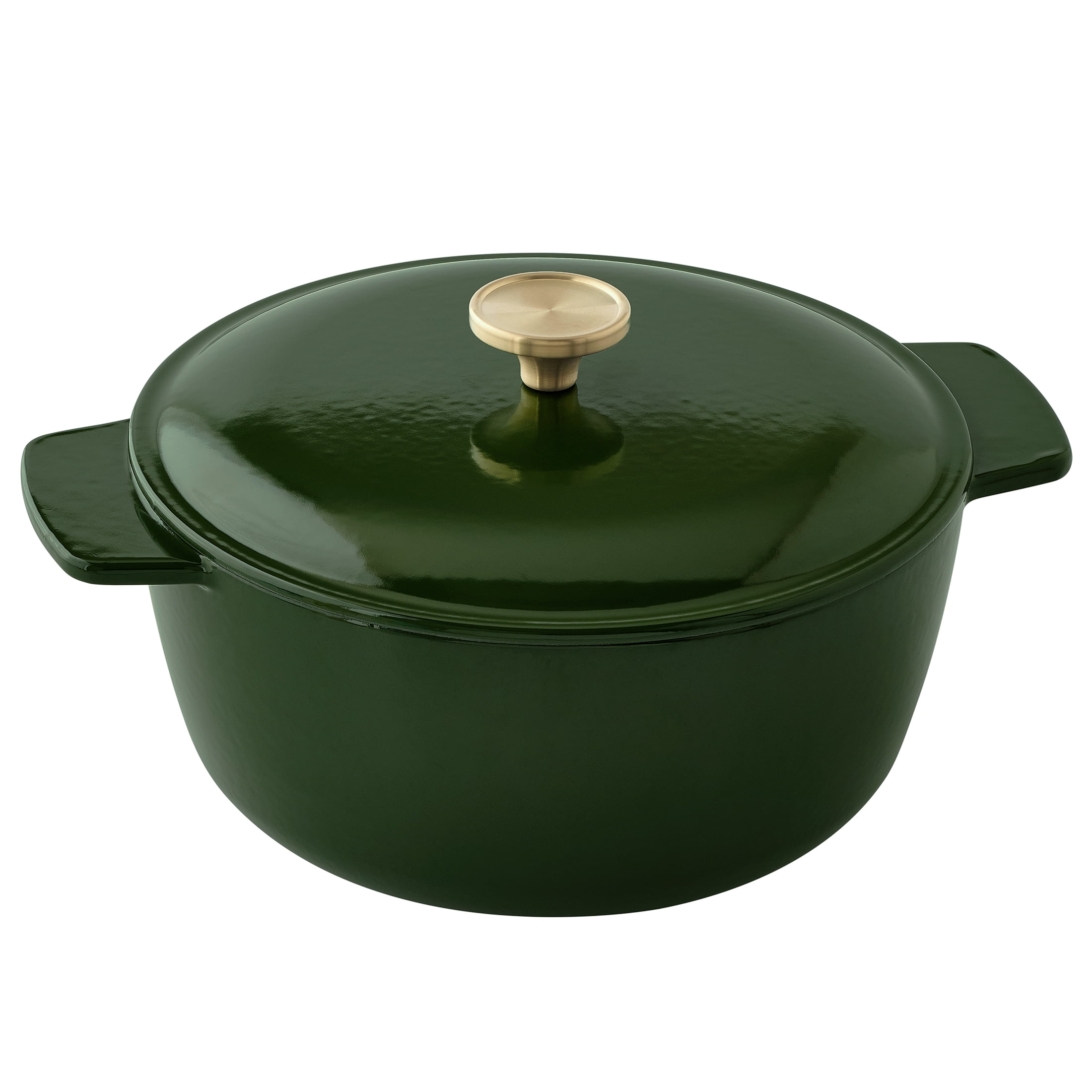 Better Homes & Gardens Green Enameled Cast Iron Dutch Oven with Lid, 5 Quart