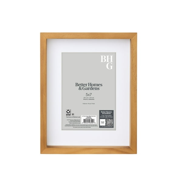 Better Homes & Gardens – 5x7 Picture Frame – Wood Tabletop Photo Frame