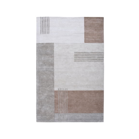 Better Homes & Gardens 5' x 8' Asher Patchwork Color Block Area Rug, Beige