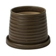 thumbnail image 1 of Better Homes & Gardens 7" x 7" x 5" Round Brown Ceramic Sabrina Plant Planter, 1 of 8