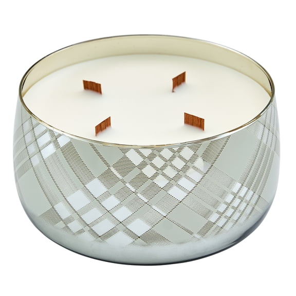 Better Homes & Gardens Silver Winter Sky Scented 4-Wick Wooden Jar Candle, 60 oz