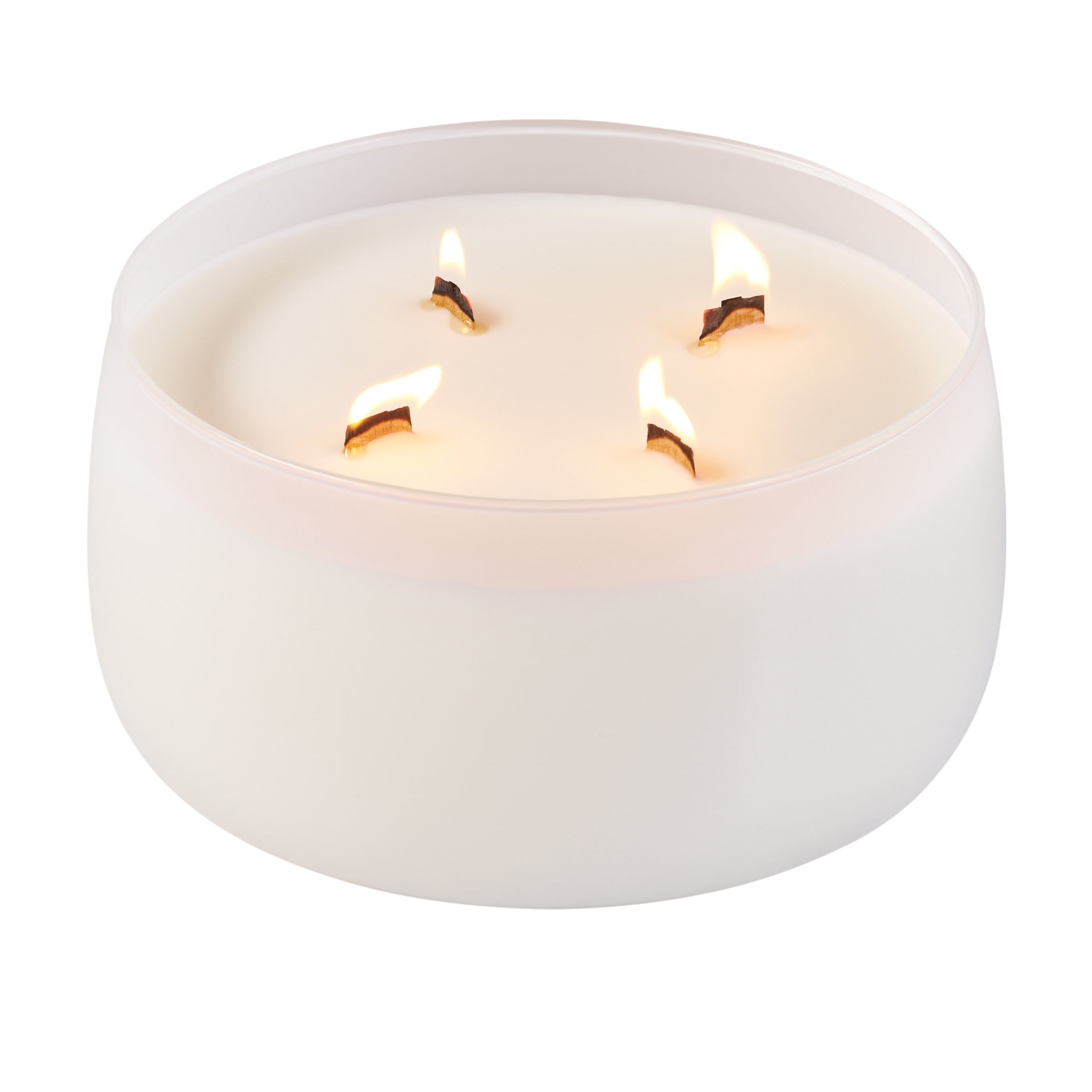 Better Homes & Gardens Intense Salted Coconut Mahogany Scented Wooden 4-Wick Glass Jar Candle 60oz.