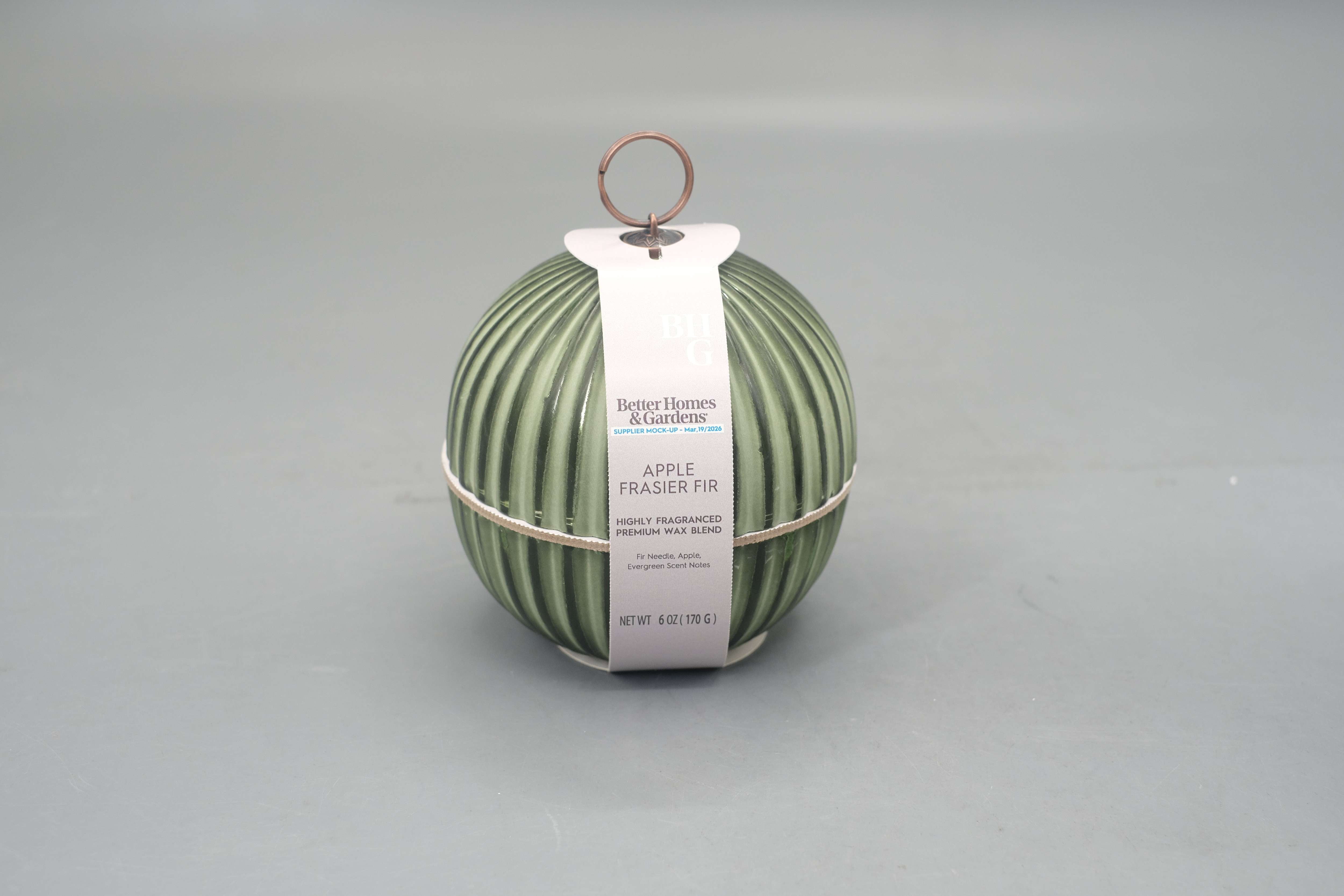 Better Homes & Gardens Apple Frasier Fir 1-Wick Glass Jar Candle, 6 oz