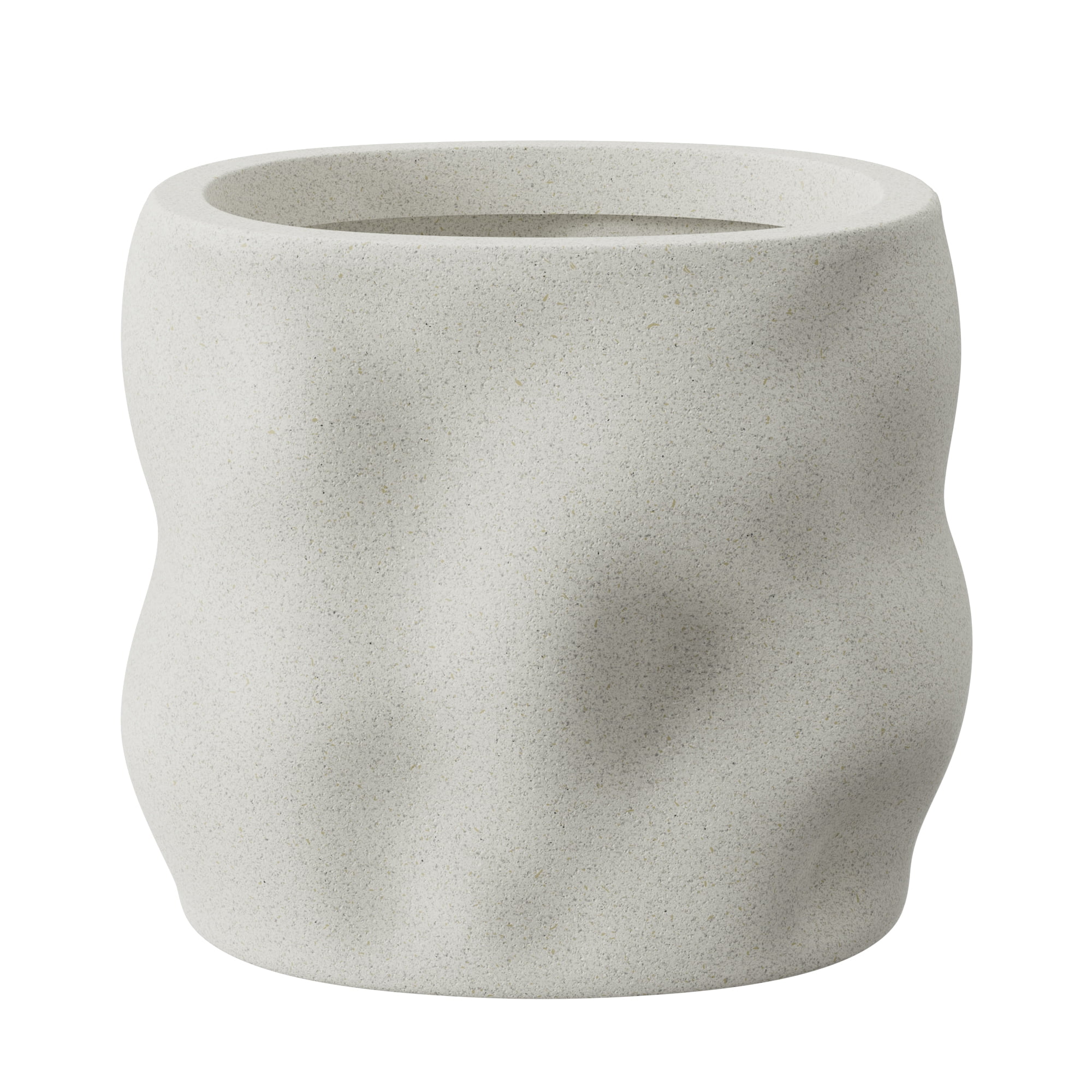 Better Homes & Gardens Mallory 8 inch Resin Planter, White with
