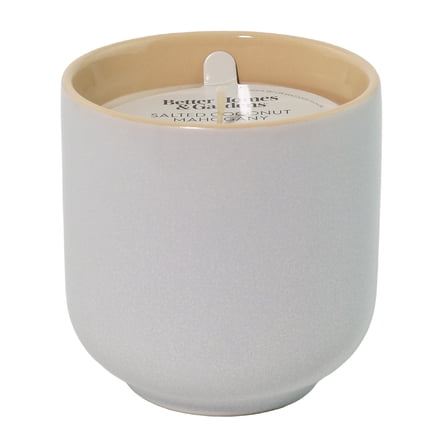 Better Homes & Gardens 1-Wick Ceramic Candle, Salted Coconut and Mahogany, 8 oz
