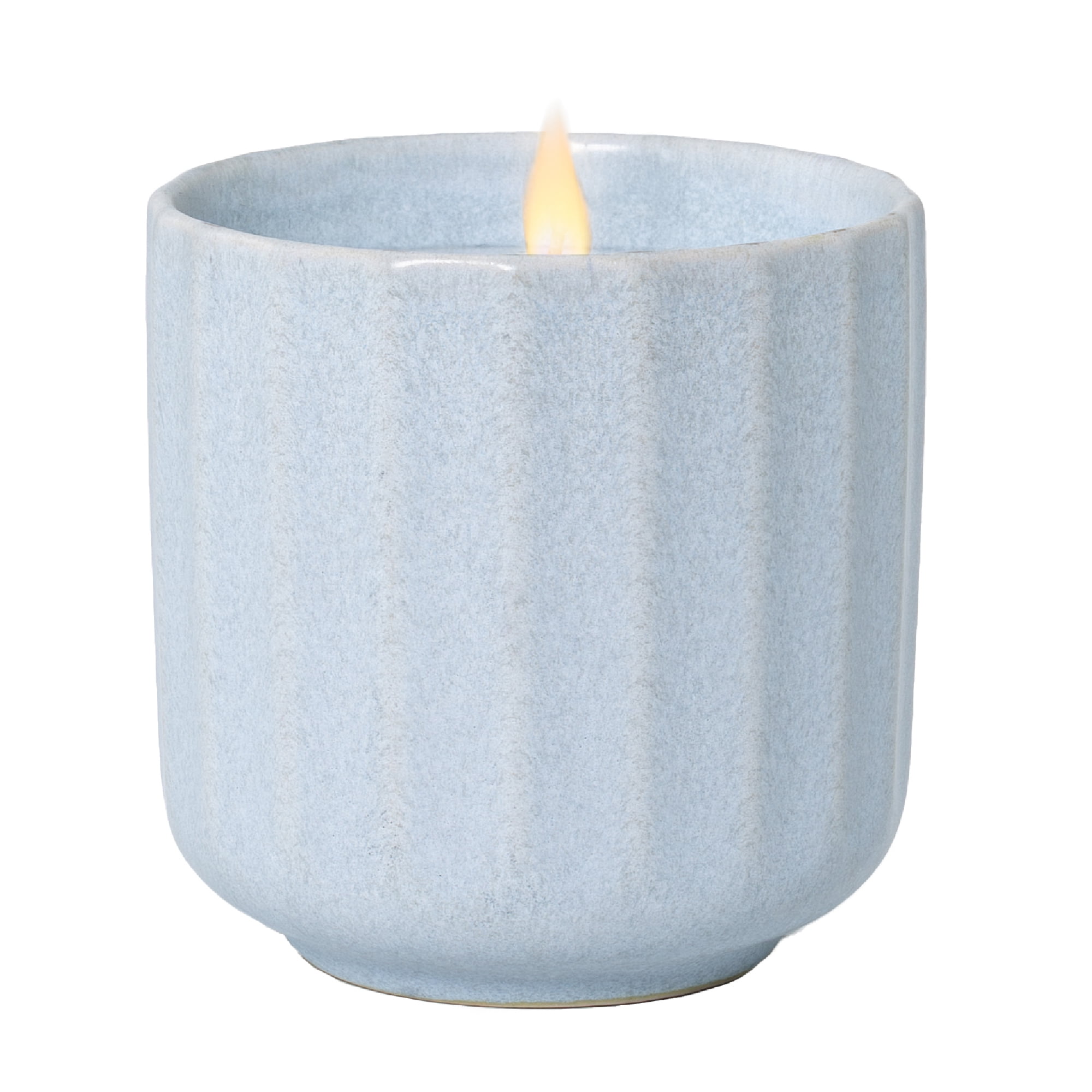 Better Homes & Gardens Fluted Jar Candle with 1 Wick, Light Blue Mist, 8 oz
