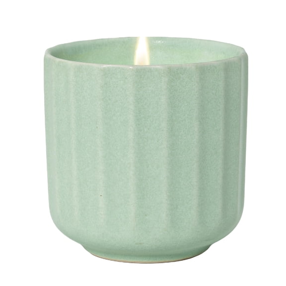 Better Homes and Gardens Mandarin Basil Fluted Jar Candle, 8 oz