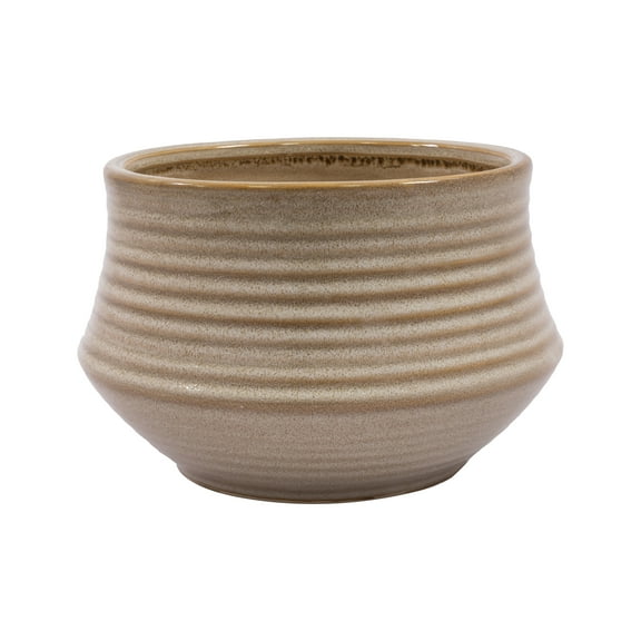 Better Homes and Gardens 9" Zara Brown Ceramic Planter