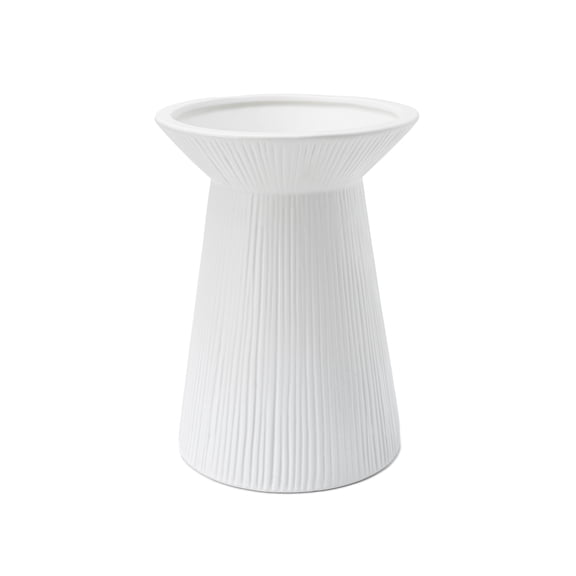 Better Homes & Gardens Angular White Ceramic Decorative Vase, 8"