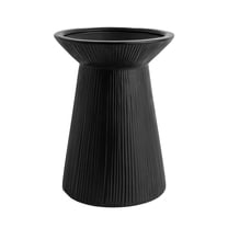 Better Homes & Gardens Angular Black Ceramic Decorative Vase, 8"